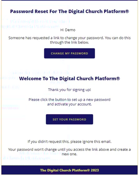 email look like | Digital Church Platform