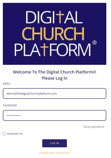 login  | Digital Church Platform