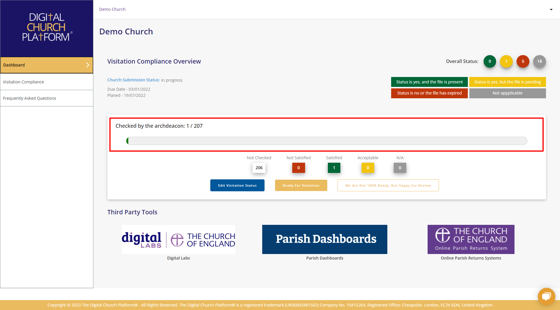 Dashboard view 1 | Digital Church Platform