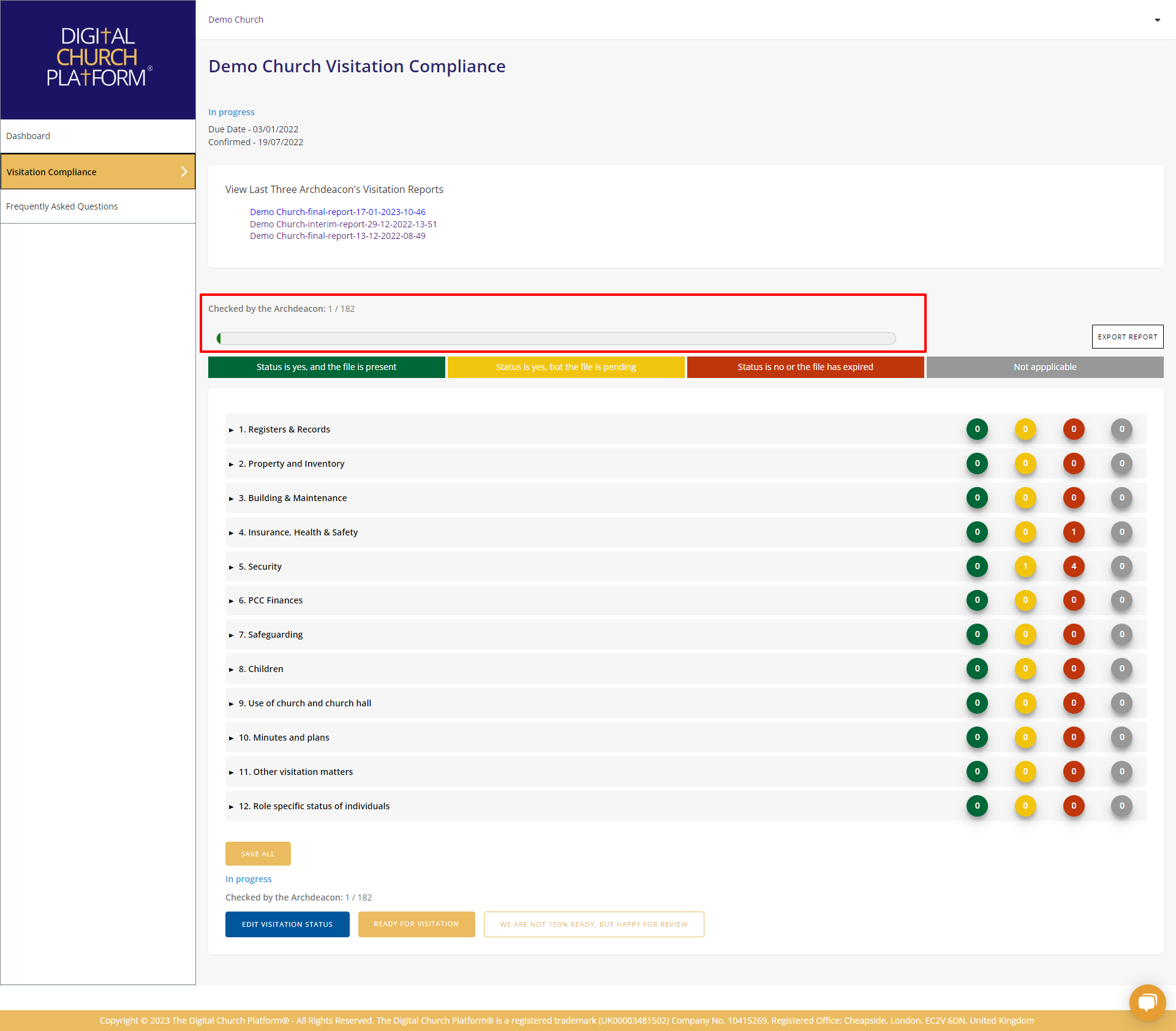 Compliance Module | Digital Church Platform