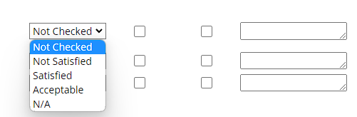 questionnaire dropdown | Digital Church Platform